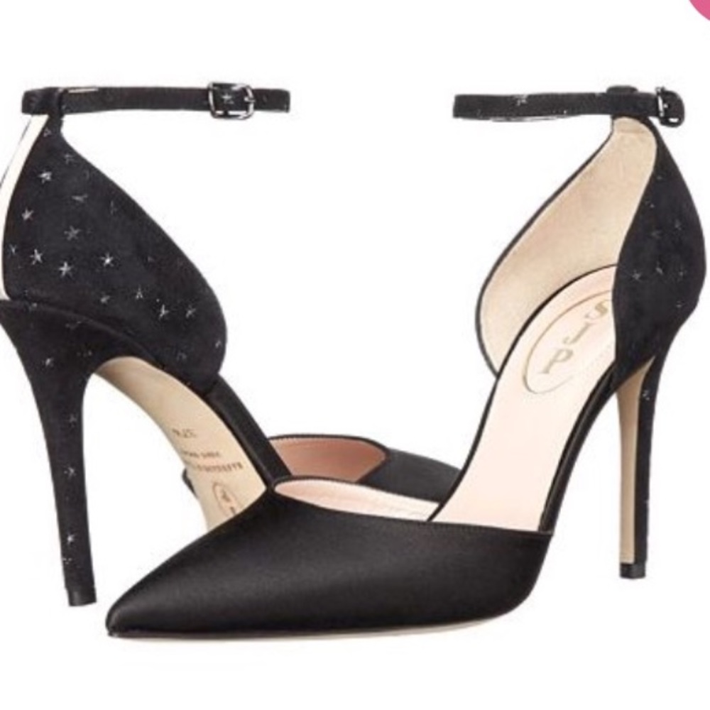 SJP Satin and Suede Galileo Heels